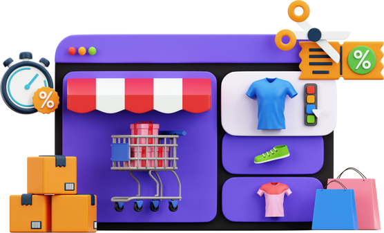 3D E-Commerce Online Store Interface